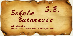 Sekula Butarević vizit kartica